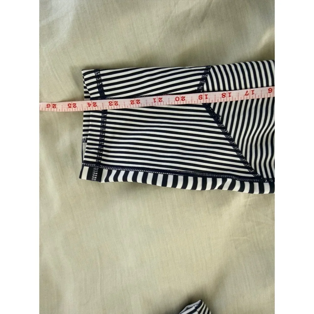 DYI Define Your Inspiration Stripe‎ Legging Set L Navy White Made USA NWOT